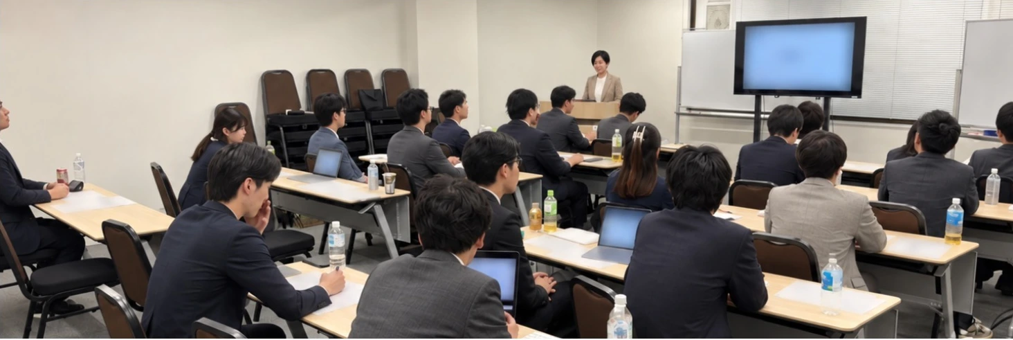営業資料に掲載された対面研修風景